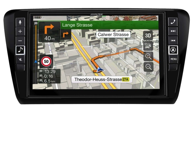 Alpine | X902D-OC3 - 9” Touch Screen Navigation for Skoda Octavia 3 with TomTom compatible with Apple CarPlay and Android Auto | Images